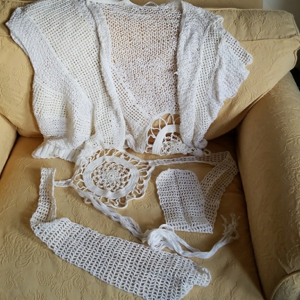 Risto Bimbiloski Crocheted Sweater / Wrap